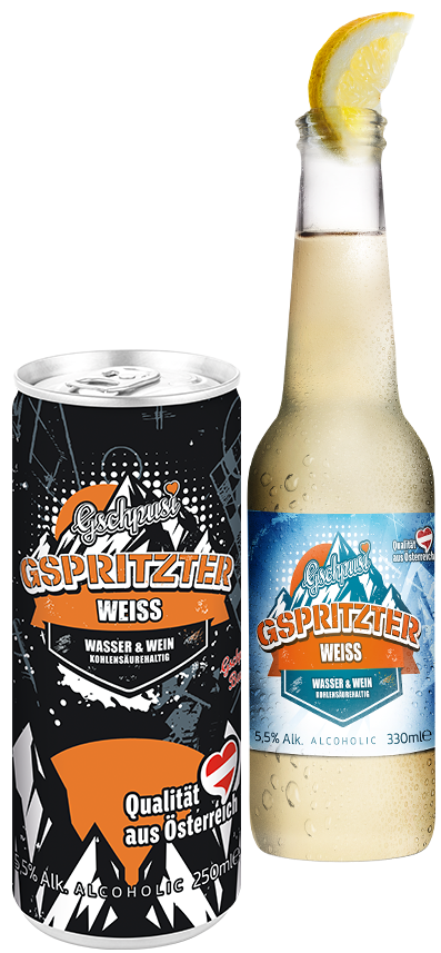 Gschpusi Gspritzer Dose & Flasche